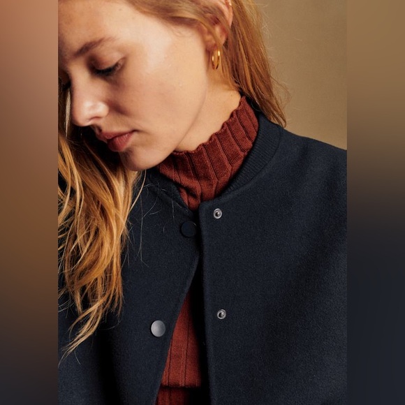 NWT Sézane Suzy Coat in Navy FR 36 / US 4 - Picture 4 of 8